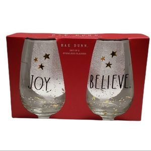 Rae Dunn Stemless Wine Glasses